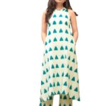 Rayon Floral Kurti Festive Regular Fit Kurta Set for Women