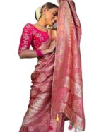 Pure Kanjivaram Soft Banarasi Silk Saree For Women & Girls With Unstitched Heavy Blouse Piece