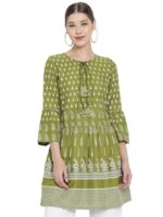 Women's Rayon Floral Printed Short Kurti Tops for Women