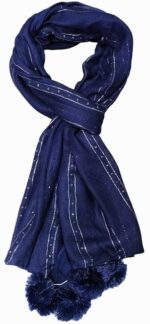 Trendy Viscose Sitara Puff scarf stoles for Girls, Light weight hijab dupatta wrap scarves for women - Image 2