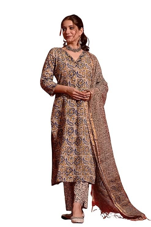 81et-c2LWeL._SY741_.jpg | Women Kurta Set || 3pic Kurta For Women (50-85) - Image 1