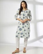 Women Floral Print Straight Kurta
