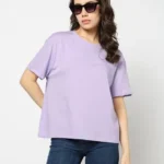 Women Regular Fit Crew-Neck Cotton T-Shirt