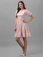 DRESSES FOR WOMEN WESTERN WEAR FLORAL WHITE - Image 4