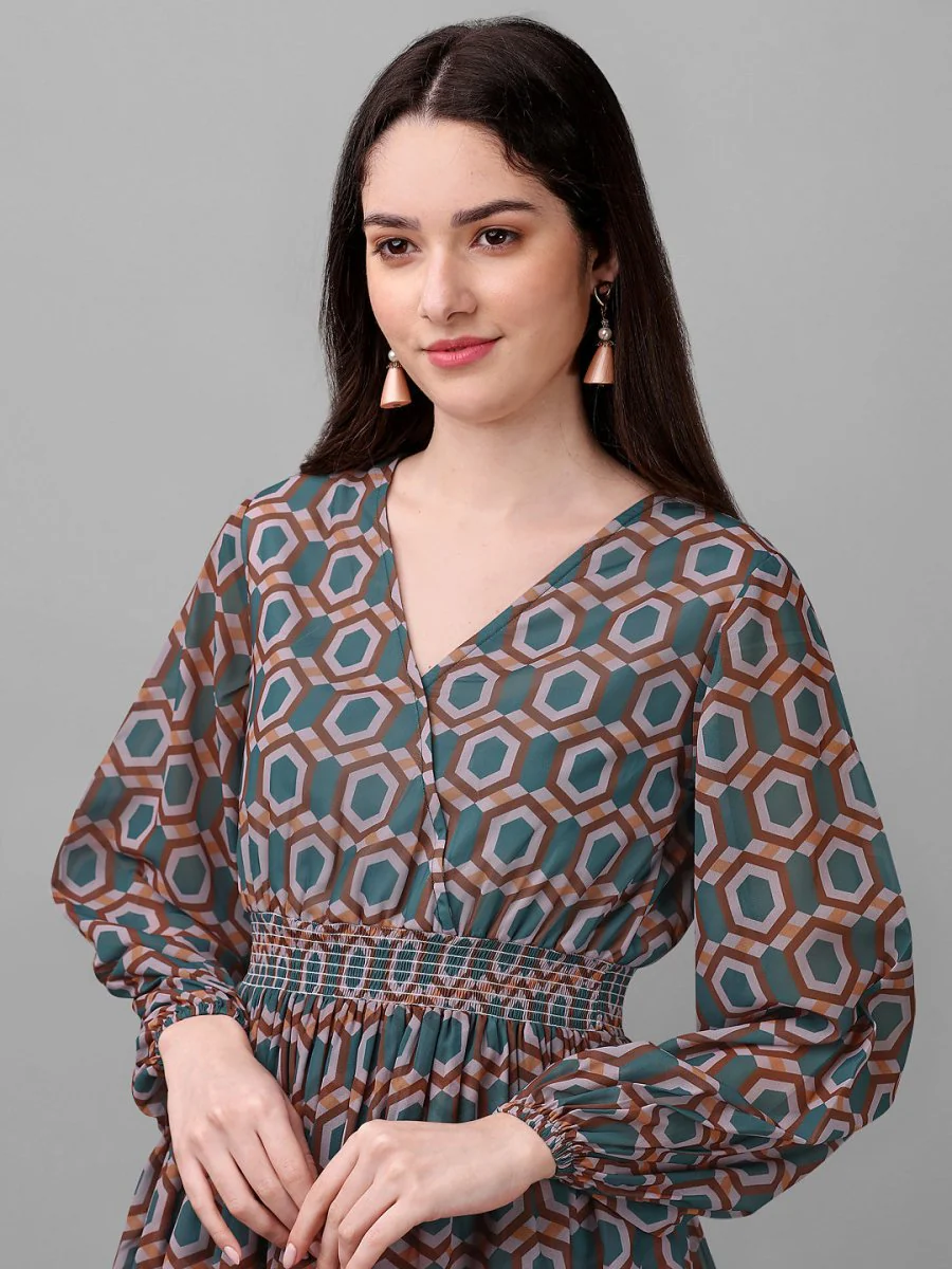 dresses-for-women-western-wear-geometrical-green-dress-masakalico-283173.webp DRESSES FOR WOMEN WESTERN WEAR GEOMETRICAL GREEN DRESS - Image 1